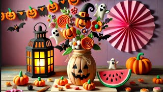 DIY Halloween Flower Vase Decoration with Clay – Spooky Ideas for Your Home diy [upl. by Yecak596]