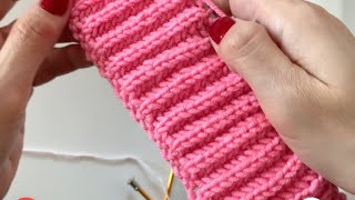 Hazır Lastik gibi İngiliz Lastiği English Rib Knitting [upl. by Sirovaj]