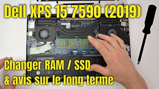 Dell XPS 15 7590 2019  comment changer la RAM  le SDD et avis sur le long terme [upl. by Crin11]