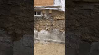 Shoring walls and underpinning are complete excavation shoring underpinning footings cocnrete [upl. by Keverian]