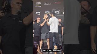 KHAMZAT CHIMAEV VS ROBERT WHITTAKER FACE TO FACE AT UFC 308 PRESS CONFERENCE ufc shorts [upl. by Nnairak]