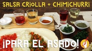 Como Hacer Salsa Criolla y Chimichurri ¡Para el Asado  Receta Fácil  Tenedor Libre [upl. by Bruns]