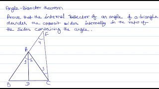 class 10 math R S aggarwal  how to prove angle bisector theorem triangle  part 19 [upl. by Reisch699]