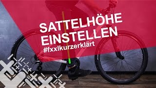 Wie stelle ich meine Sattelhöhe beim Fahrrad richtig ein fxxlkurzerklärt [upl. by Fen60]