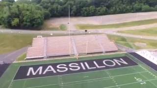 Massillon tigers football stadium massillon ohio aerial video [upl. by Haeli478]