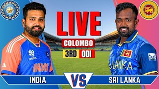 IND VS SL Live Match  Live Score amp Commentary  INDIA vs SRI LANKA 3rd ODI Live Match Today [upl. by Lorusso]