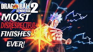 THE MOST DISRESPECTFUL FINISHES IN DRAGONBALL XENOVERSE 2 [upl. by Nawaj]