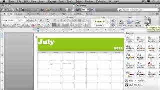 Create a calendar  Word 2011 [upl. by Yennek]