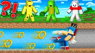 SONIC Speedrunner vs HUNTERS  JJ vs Mikey Banana Kid Carrie in Minecraft Maizen [upl. by Alrac]