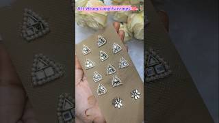 DIY Easy And Heavy Earrings making at home 🫰🌺 diy shorts short crafteraditi [upl. by Aynna186]