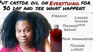 Put Castor Oil on EVERYTHING for 30 Days You Wont Believe What Happens natural hair growth [upl. by Asoramla404]