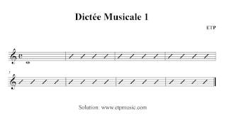 Dictée Musicale exercice 1  Cours de Solfège en ligne [upl. by Ardnait479]