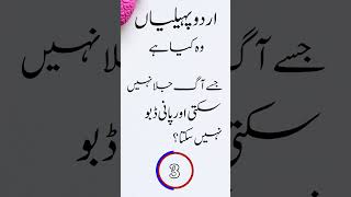 Riddles in Urdu 189  Urdu Pheliyan riddleriddle [upl. by Carlene857]