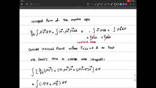 Lecture 5 Part 2  Momentum Equation in Differential Form Eulers Equation [upl. by Torr]