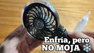 Dancial USB Misting Fan Refresca un montón por su perfecta nebulización no moja [upl. by Grindle]