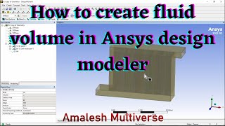 How to create fluid volume in the Ansys design modeler  English [upl. by Soo]