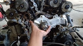 ford explorer flax 35L37L water pump replacement [upl. by Tiram]