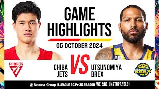 Chiba Jets vs Utsunomiya Brex  Game Highlights [upl. by Wilow]