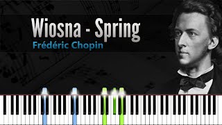 Wiosna quotSpringquot Op 74 No 2  Frédéric Chopin  Piano Tutorial  Synthesia  How to play [upl. by Abercromby]