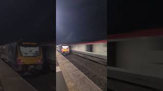 67 020 speeds past Levenshulme railway train locomotive speed class67 [upl. by Woods]