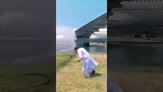 Accident to saudi Airline at Peshawar Airport Emergency landing planeincident peshawar [upl. by Linskey]