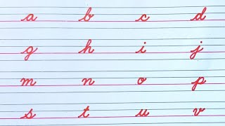 How to write English Cursive writing a to z  Small letters abcd  Cursive handwriting practice abc [upl. by Vaenfila]