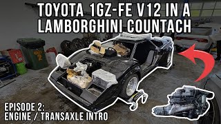 Building A Lamborghini Countach Replica With A V12 Toyota 1GZFE  Ep 2 EngineTransaxle [upl. by Vito163]