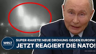 UKRAINEKRIEG SuperRakete von Putin Neue Drohung gegen den Westen Jetzt reagiert die NATO [upl. by Enyawd]