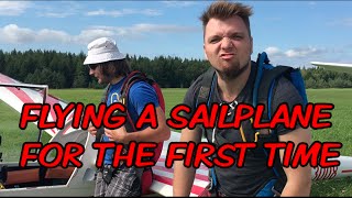 Flying a sailplane Glider for the first time [upl. by Eemla]