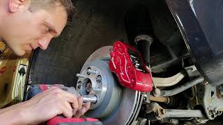 Rear Brake Pad and Rotor Replacement Evo X [upl. by Nosyerg]