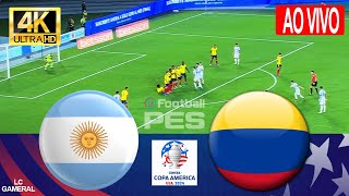 🔵ARGENTINA X COLÔMBIA🟡AO VIVO COM IMAGEM GAMEPLAY🎮COPA AMÉRICA 2024 2024 JOGANDO NO PC PES 2024 [upl. by Geno]