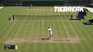 TIEBREAK  Daniil Medvedev Vs Rafael Nadal I Wimbledon I Expert Difficulty PS5 [upl. by Annoyik]