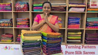 Turning Pattern pure silk sarees  Latest pure silk sarees designs  soft silk sarees with price [upl. by Shaff]