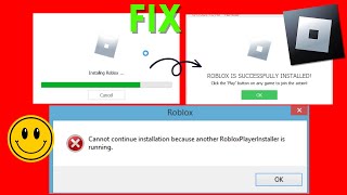 Fix Roblox Installer Not Working  Cannot Continue Installation Because Another [upl. by Lewes]