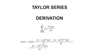 TAYLORS SERIES  derivation [upl. by Kwan]