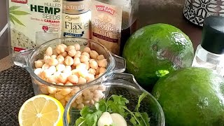 Chick Peas Guacamole For Breakfast This Morning Vegan [upl. by Garcon]