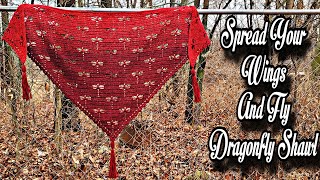 Learn To Crochet A Dragonfly Shawl Tutorial [upl. by Suriaj]