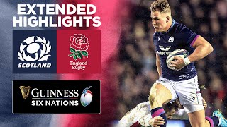 Scotland v England  Extended Match Highlights  2022 Guinness Six Nations [upl. by Samoht]