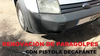 Como restaurar paragolpes de plástico con pistola de calor decapante [upl. by Auqinat]