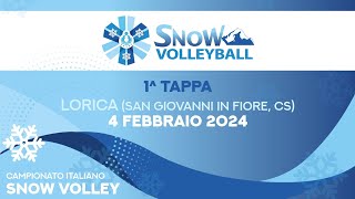 🔴 CAMPIONATO ITALIANO DI SNOW VOLLEY PRIMA TAPPA  LORICA  4 FEBBRAIO 2024  SESSIONE MATTUTINA [upl. by Ellimaj]