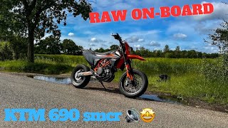 Ktm 690 Supermoto ripping country lanes RAW  4K full system 🤯🔊👌🏼 [upl. by Adnerb]