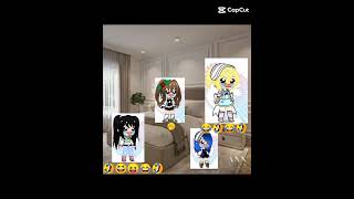 Knock knock whos there 😂 4 silly friends gacha club memetrend [upl. by Eeralav]