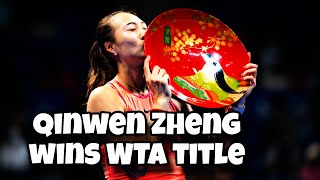 Tokyo Top seed Zheng Qinwen wins tight final with help of masterful serving display qinwen [upl. by Aisercal388]