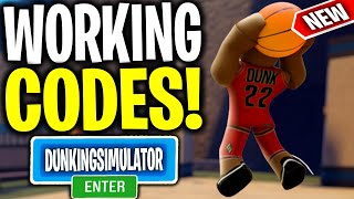 ALL NEW DUNKING SIMULATOR ROBLOX CODES 2022 FEBRUARY  DUNKING SIMULATOR CODES ROBLOX [upl. by Hanley773]