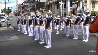 INSTITUTO URRACÀ Banda Gral OMAR TORRIJOS HERRERA LOTERIA NACIONAL2015 Desfile 2 [upl. by Aicinod]