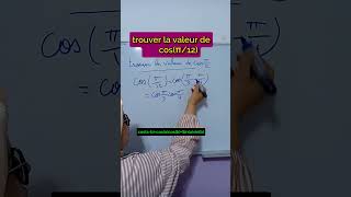 calculer la valeur de cosπ12foryou  maths education schorts viralshorts [upl. by Patrich]