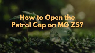 How to Open the Petrol Cap on MG ZS [upl. by Aidekal]