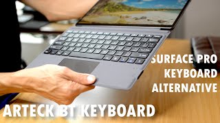 Arteck Microsoft Surface Pro 8 Bluetooth KeyboardTouchpad Review [upl. by Mailiw]