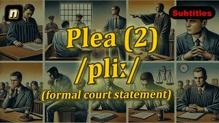 n Plea meaning formal court statement with 5 examples [upl. by Ahsiema864]