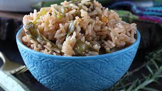 Instant Pot Okra Rice Recipe [upl. by Nylednarb]